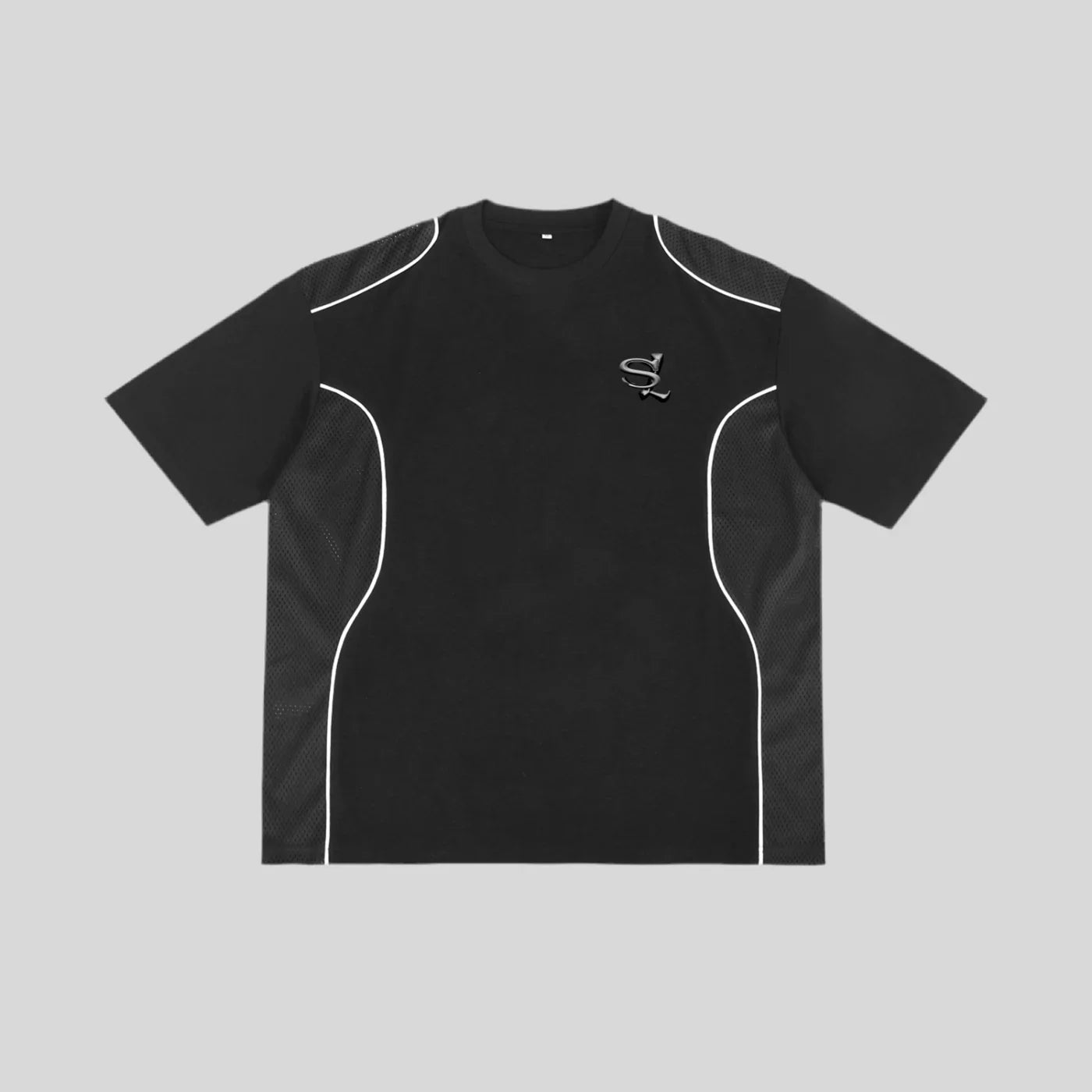 Contrast Piped Panel T-Shirt - Sailuc