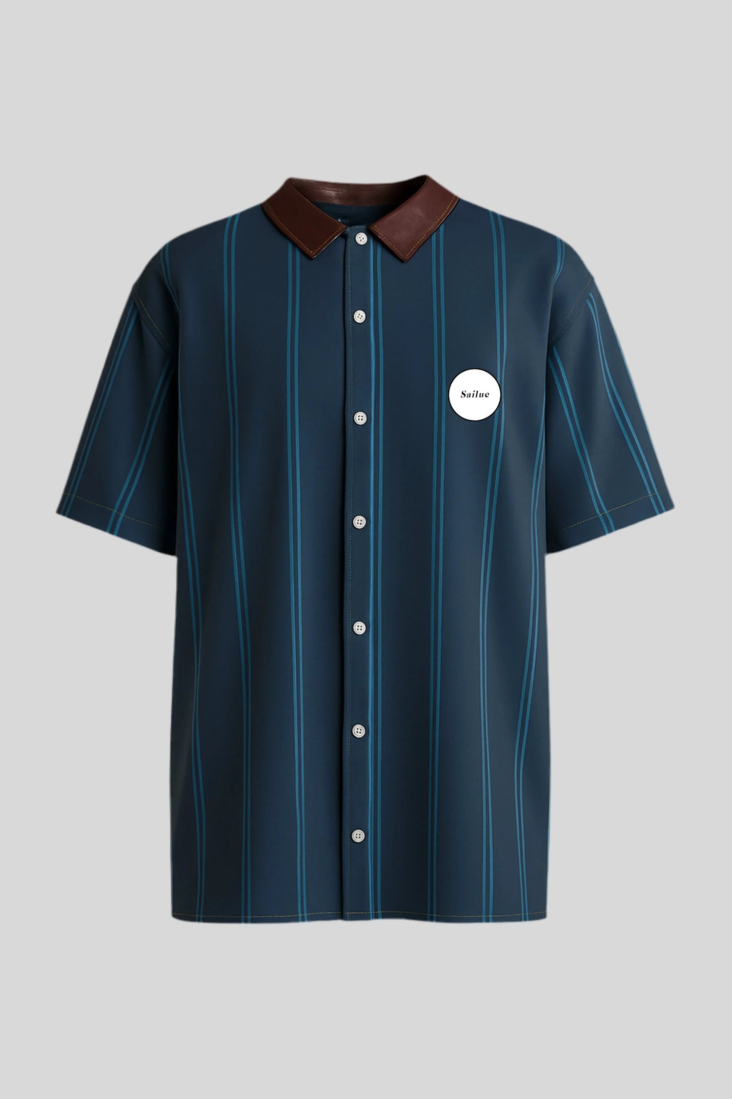 Pin-stripe Short Sleeved Shirt - Sailuc