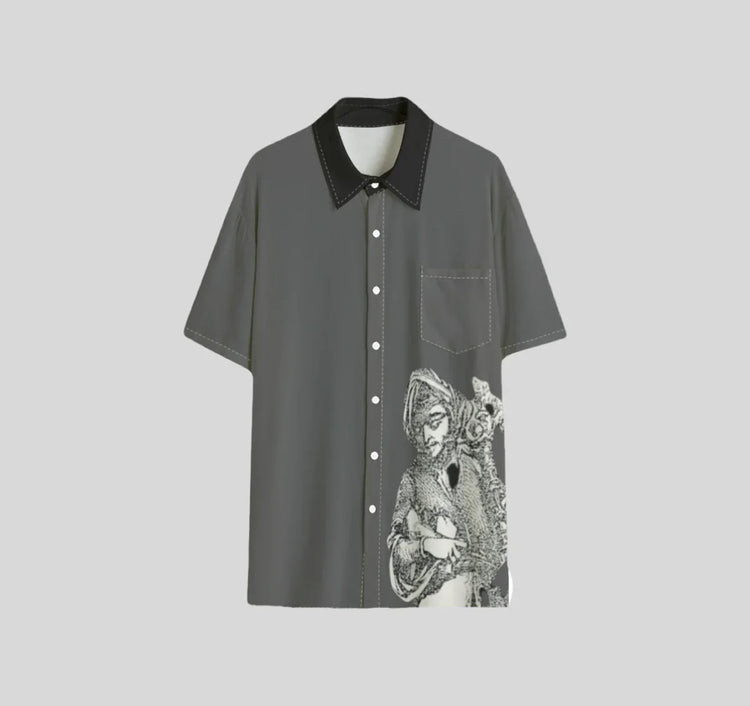 Rayon Button-up Shirt - Sailuc