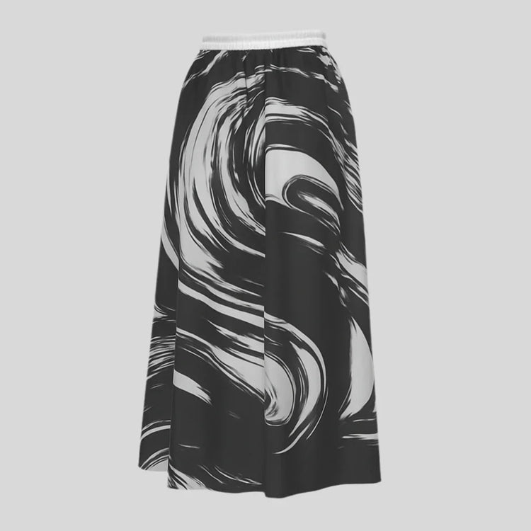 Swirl Maxi Chiffon Skirt - Sailuc