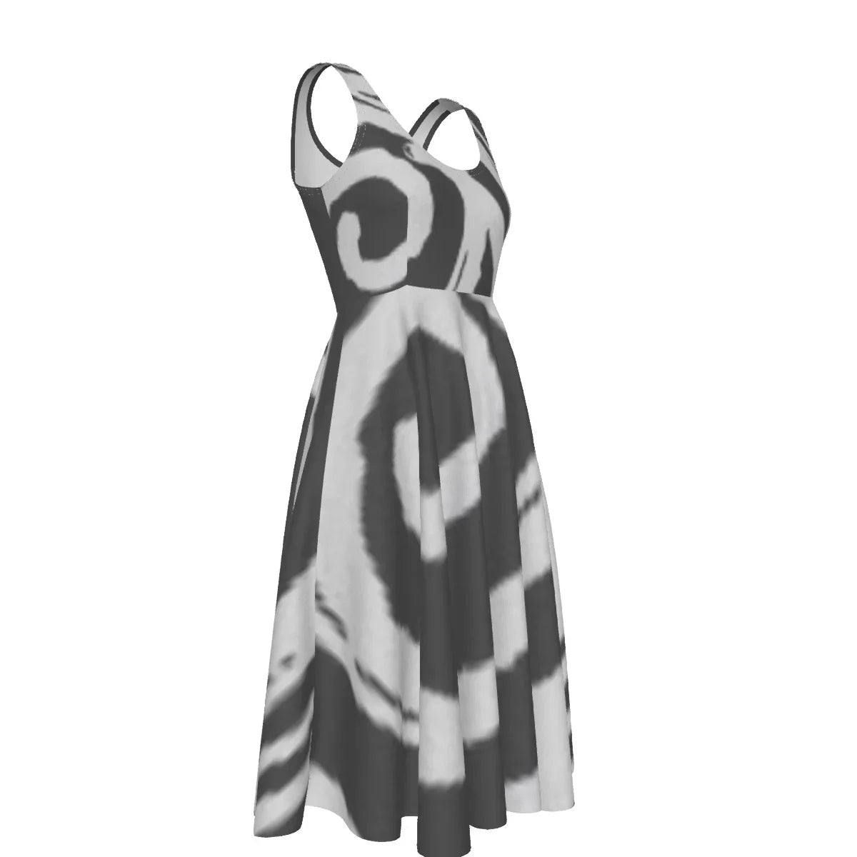 Optical Sleeveless Dress - Sailuc