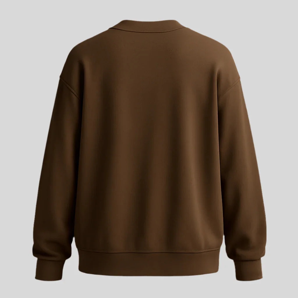 V-neck Knitted Fleece Cardigan - Sailuc