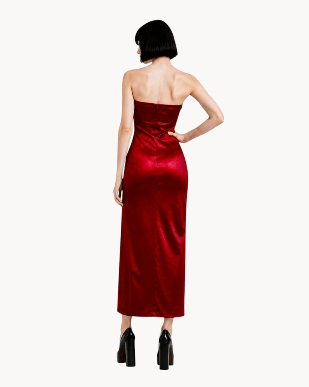 Wine Tube Top Dress