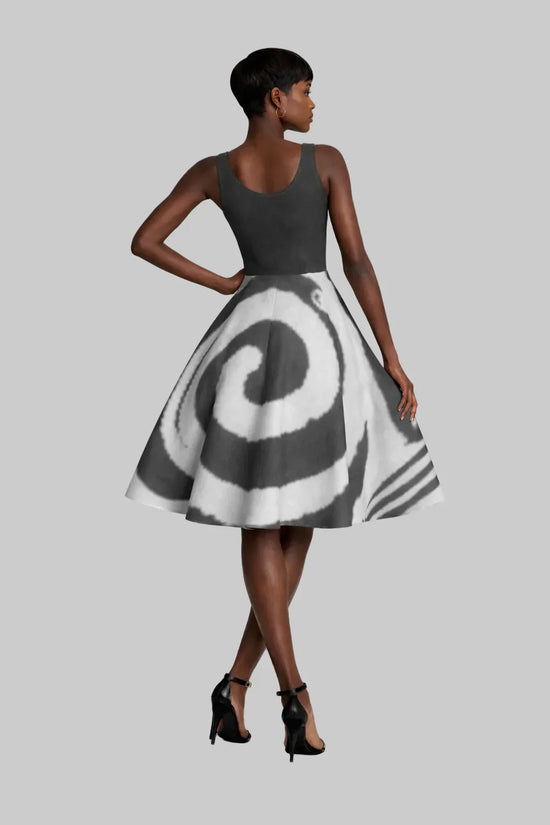 Optical Sleeveless Dress