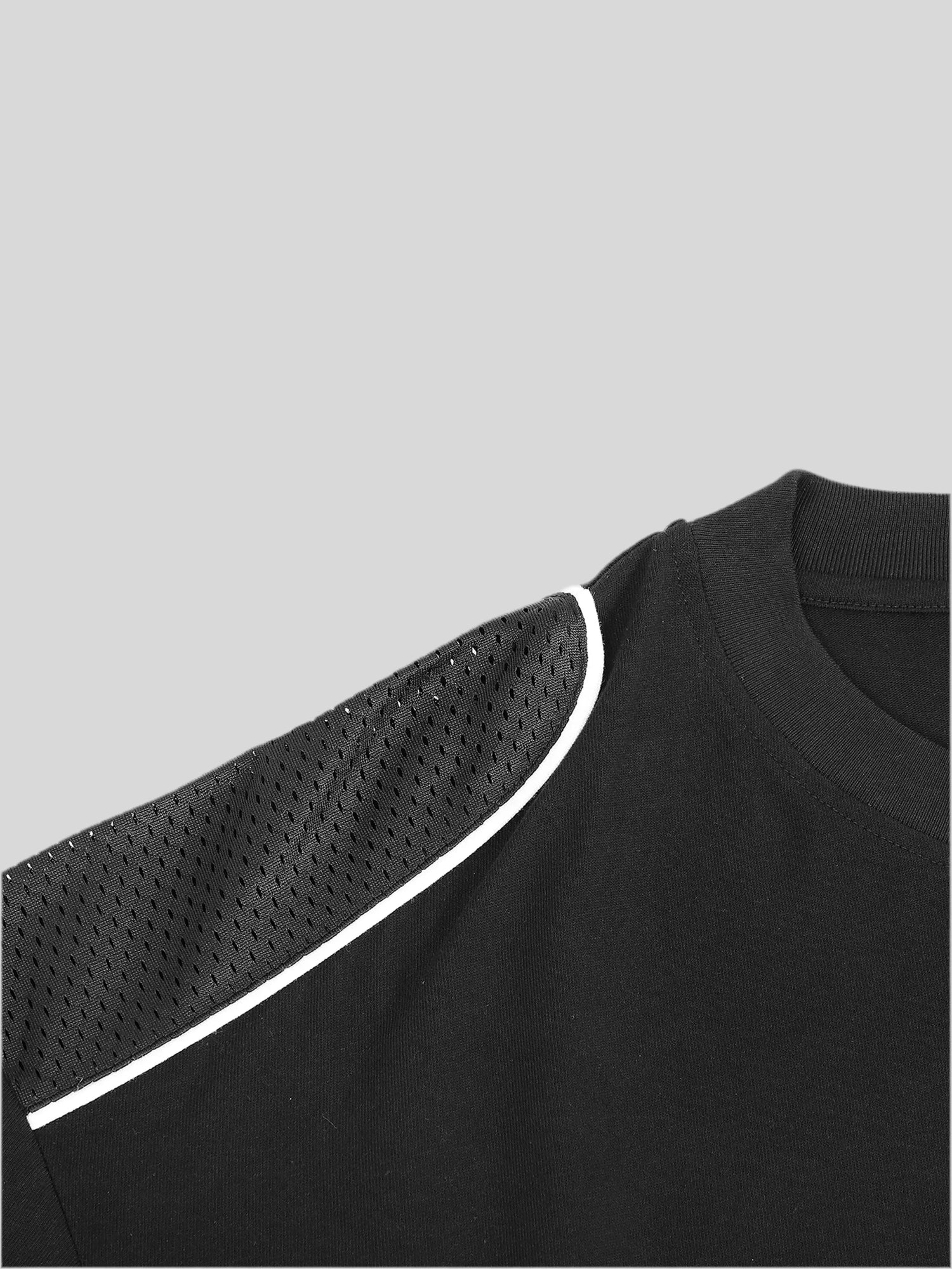 Contrast Piped Panel T-Shirt - Sailuc