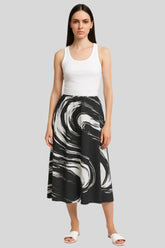 Swirl Maxi Chiffon Skirt - Sailuc