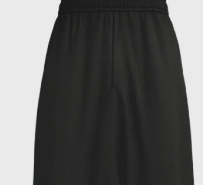 Black harem pants on a gray background