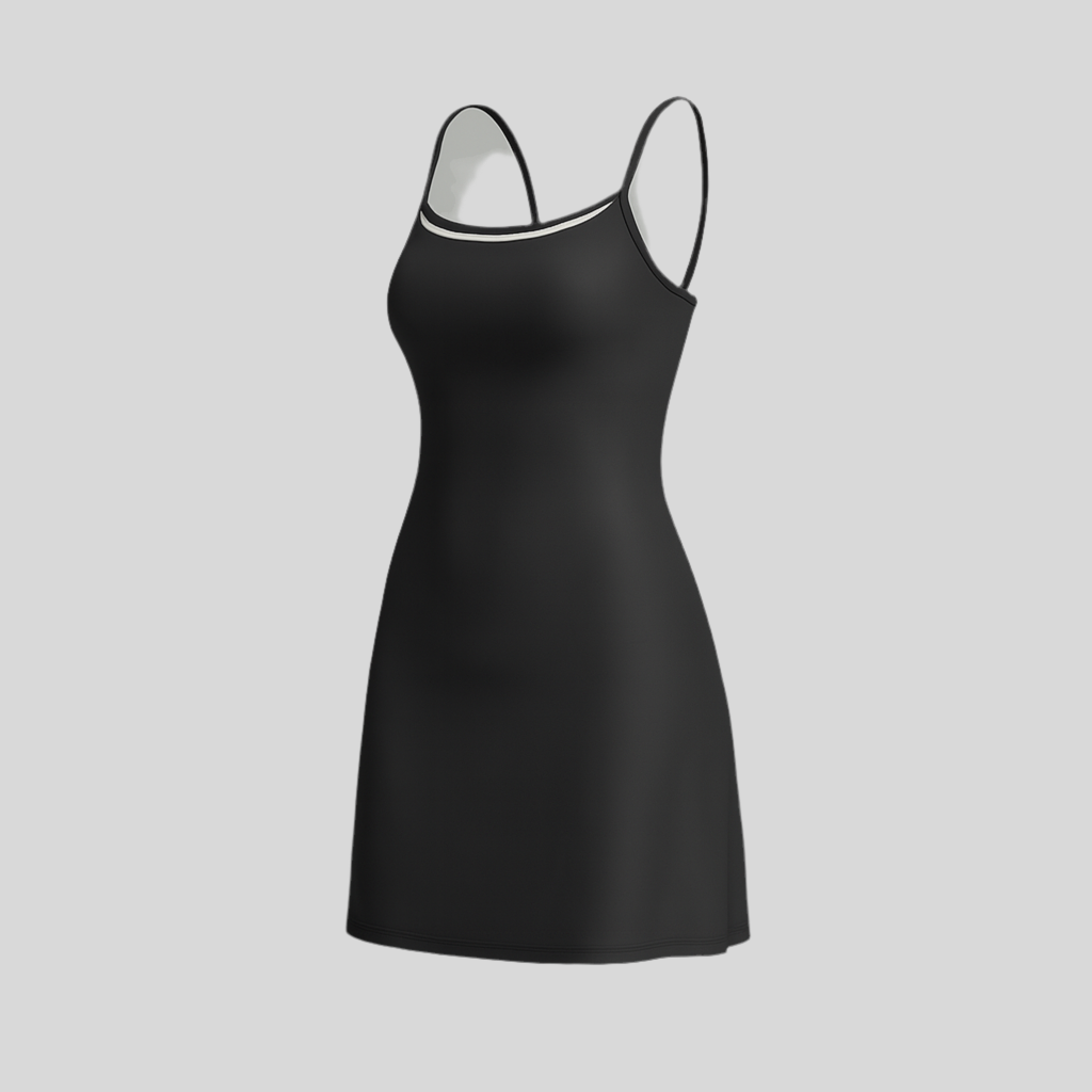 Double-Layer Mesh Dress - Sailuc