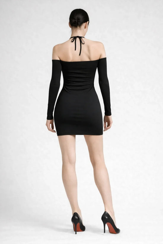 Halter Lace-up Dress