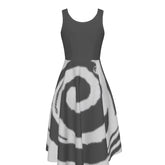 Optical Sleeveless Dress - Sailuc