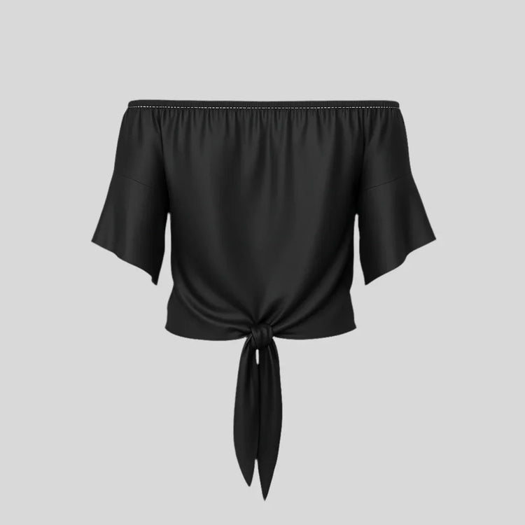 Tied Short Sleeves T-shirt - Sailuc