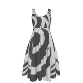 Optical Sleeveless Dress - Sailuc