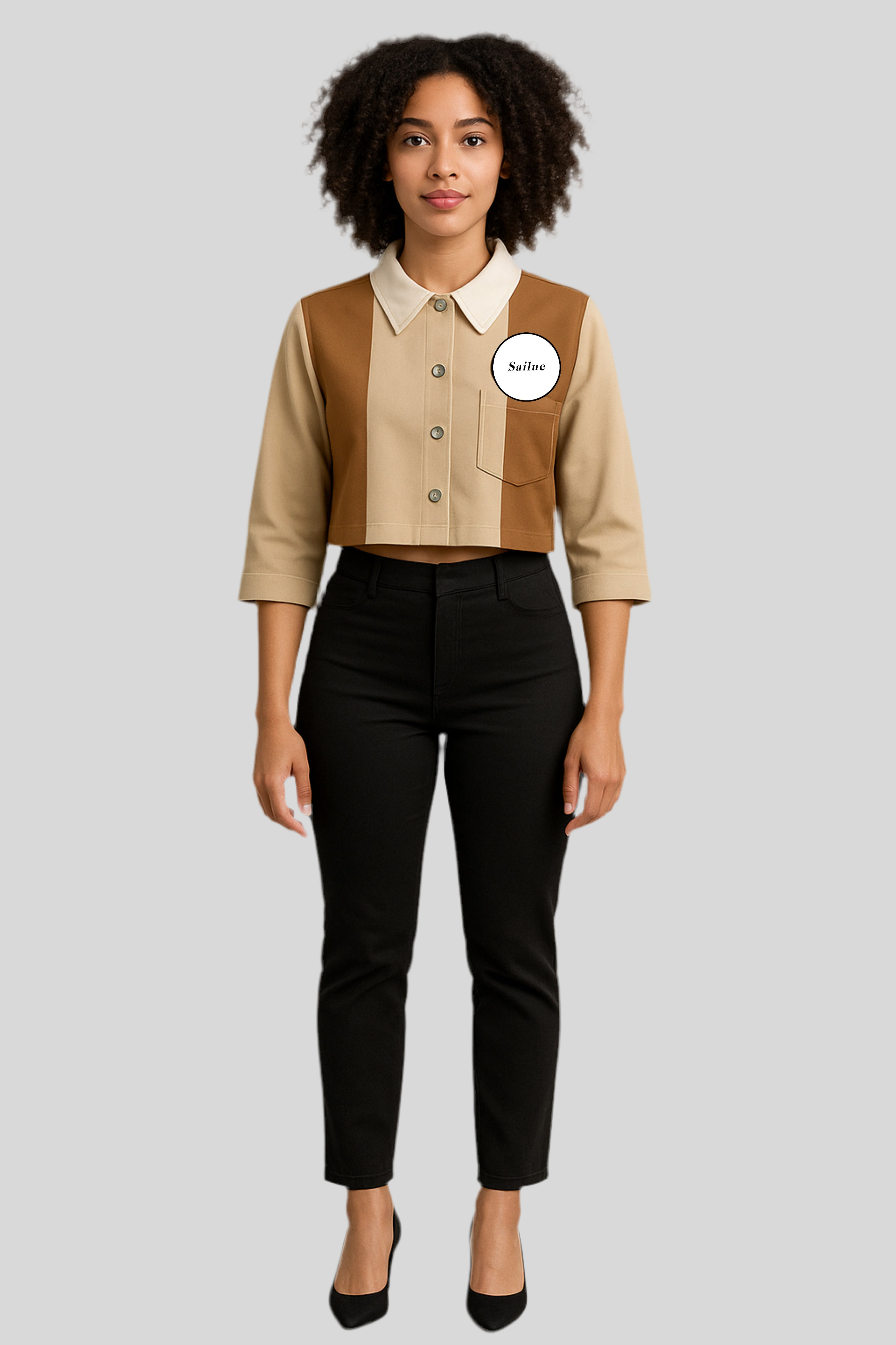 Mid Sleeve Cropped Jacket