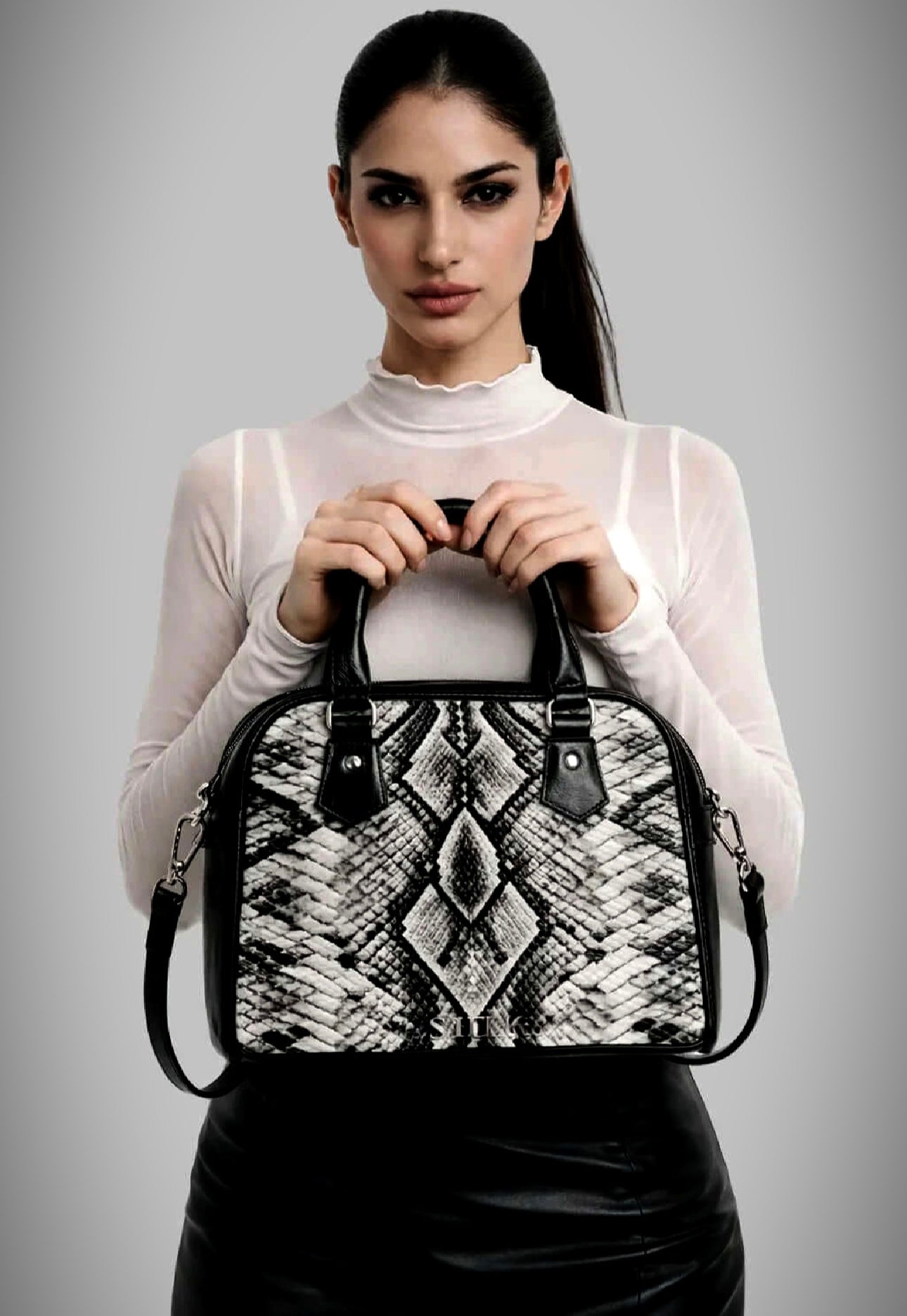 Élan Single Shoulder Bag ,Elegant Leather Handbag