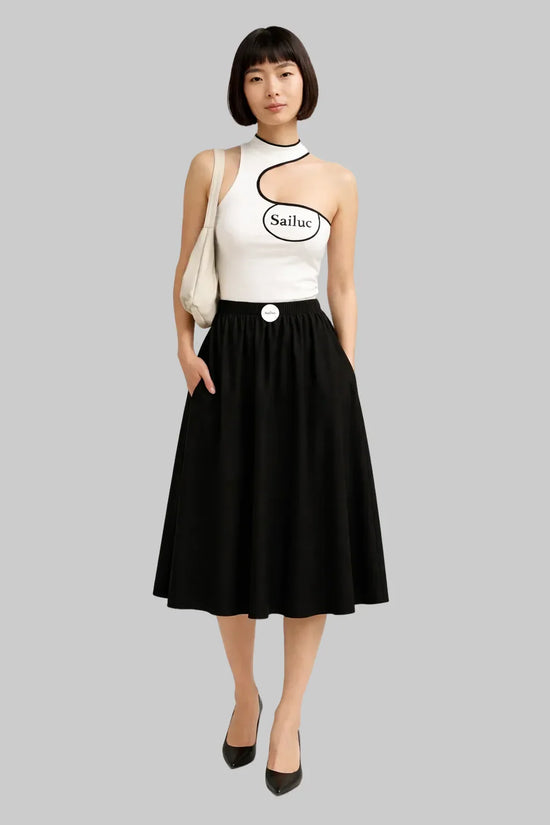 Halter Sleeveless Asymmetrical Tank Top