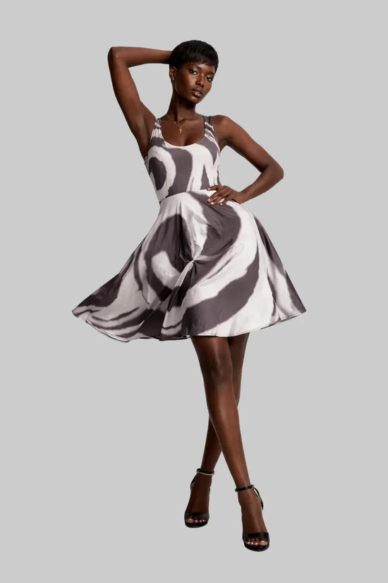 Optical Sleeveless Dress