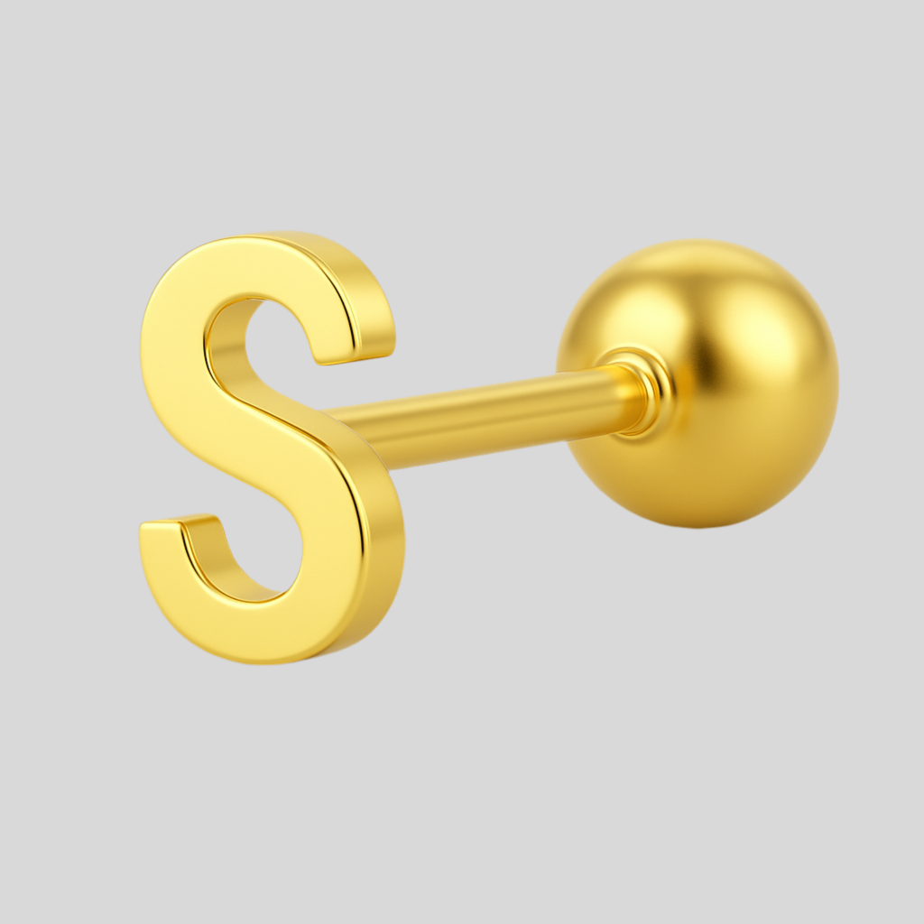 S Stud Earring