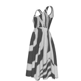 Optical Sleeveless Dress - Sailuc