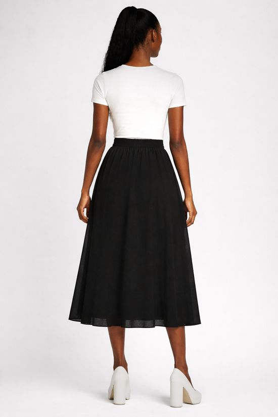 Long Section Chiffon Skirt - Sailuc