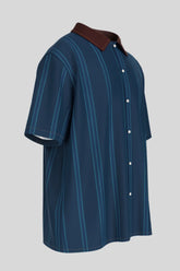 Pin-stripe Short Sleeved Shirt - Sailuc