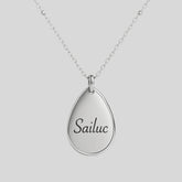 Sailuc luxury silver teardrop pendant necklace on delicate chain for modern style