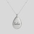 Sailuc luxury silver teardrop pendant necklace on delicate chain for modern style