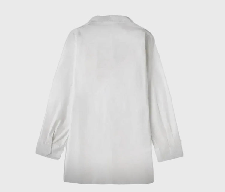 White shirt on a gray background