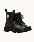Sailuc Terrain Boots in black technical PU with a structured ankle-height silhouette, lace-up front, and lug sole.